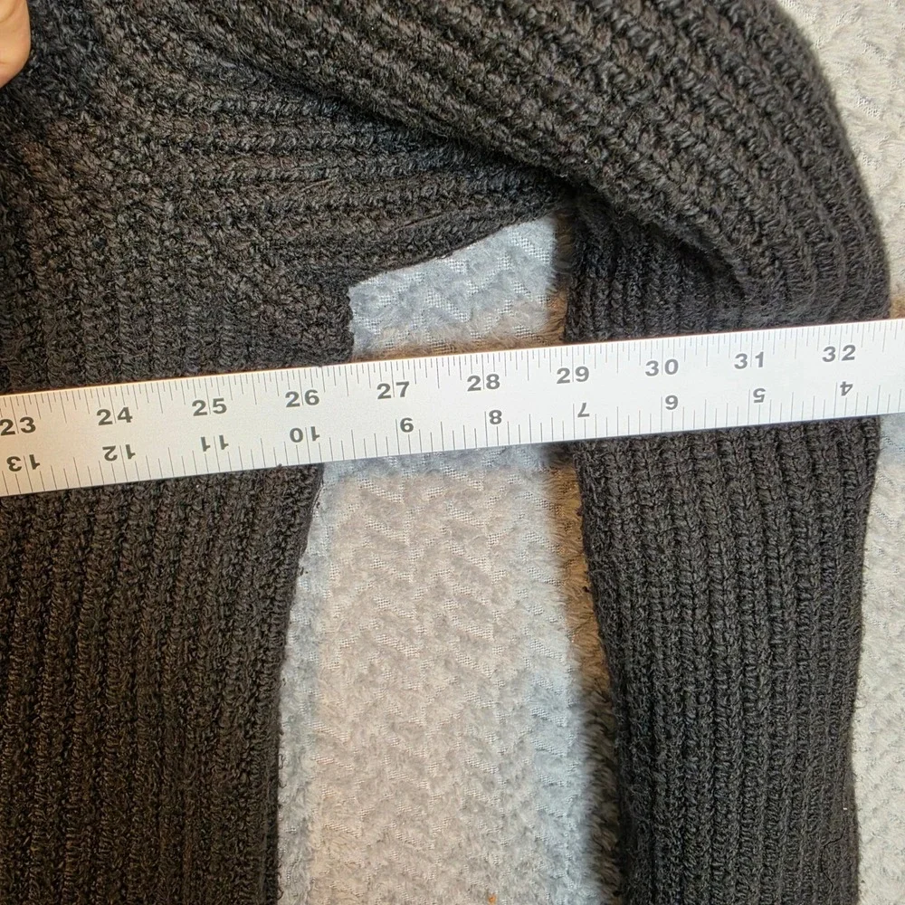 Banana Republic Mens XL Black Ribbed Shawl Collar Button Cardigan Sweater